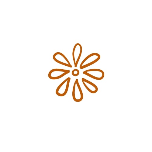 orange monochrome image of a flower